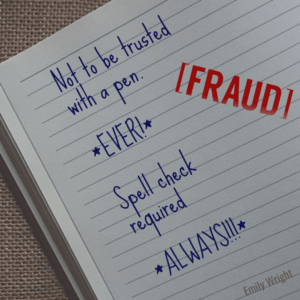 Dyslexic Writer; Brutal Truth 1995. Fraud